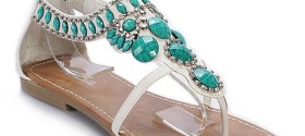 Teal and Turquoise Sandal