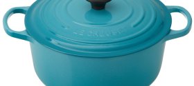 Le Creuset Signature Enameled Cast-Iron 5-1/2-Quart Round French (Dutch) Oven, Caribbean